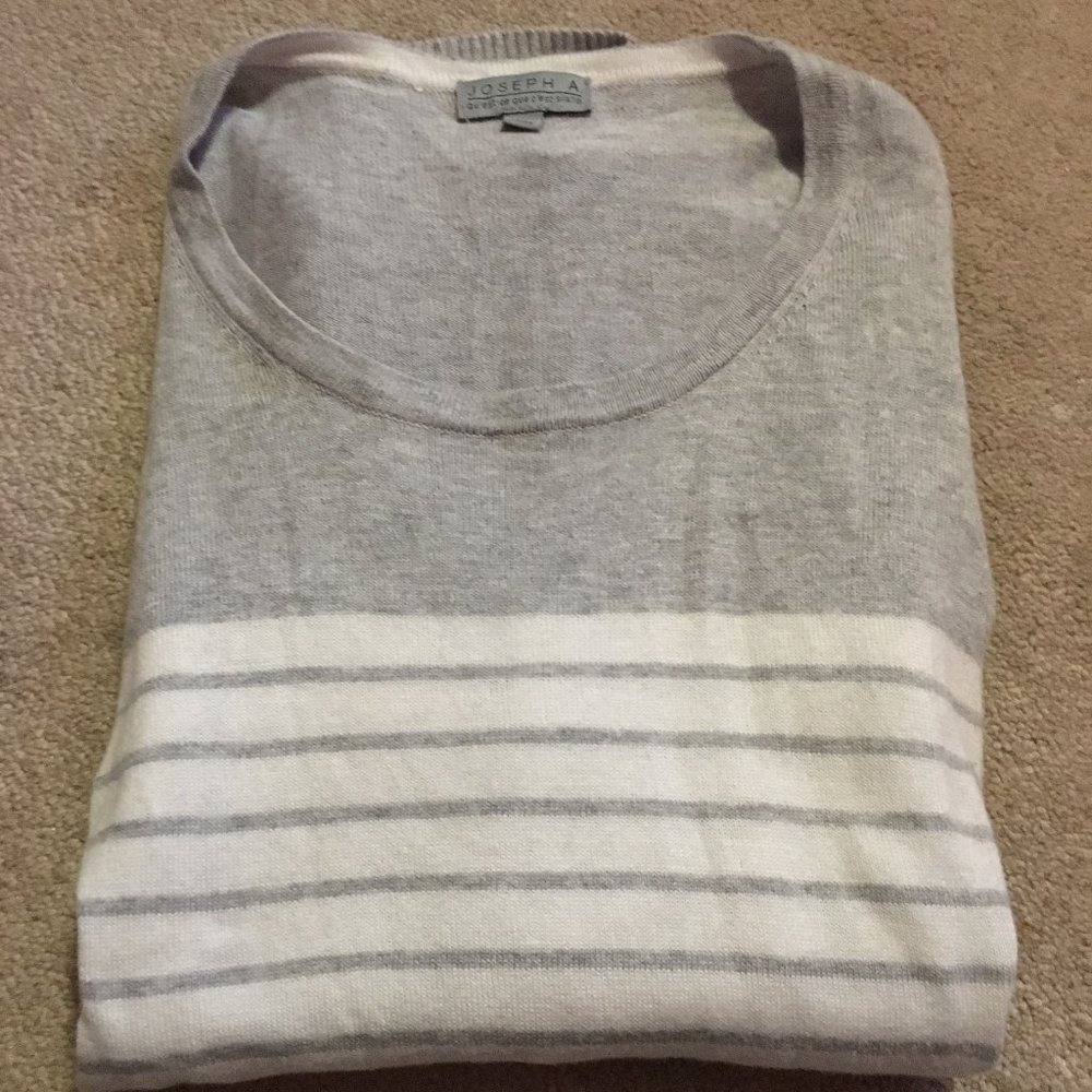 Gray and White Sweater Joseph A. 3/$30!